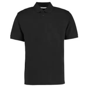 Image of Kustom Kit Mens Regular Fit Workforce Pique Polo Shirt (4XL) (Black)