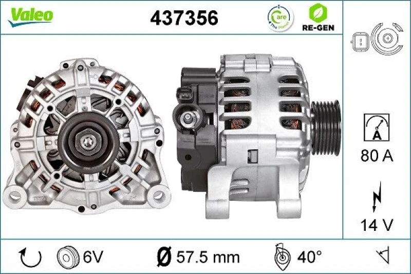 Image of Alternator VALEO 437356