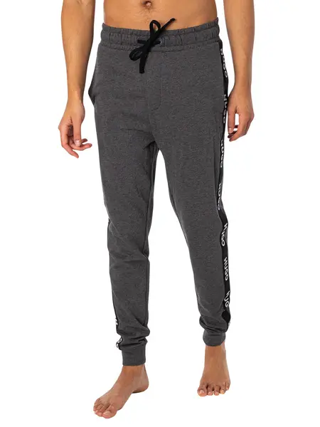 Image of HUGO Lounge Sporty Logo Joggers Open Grey L