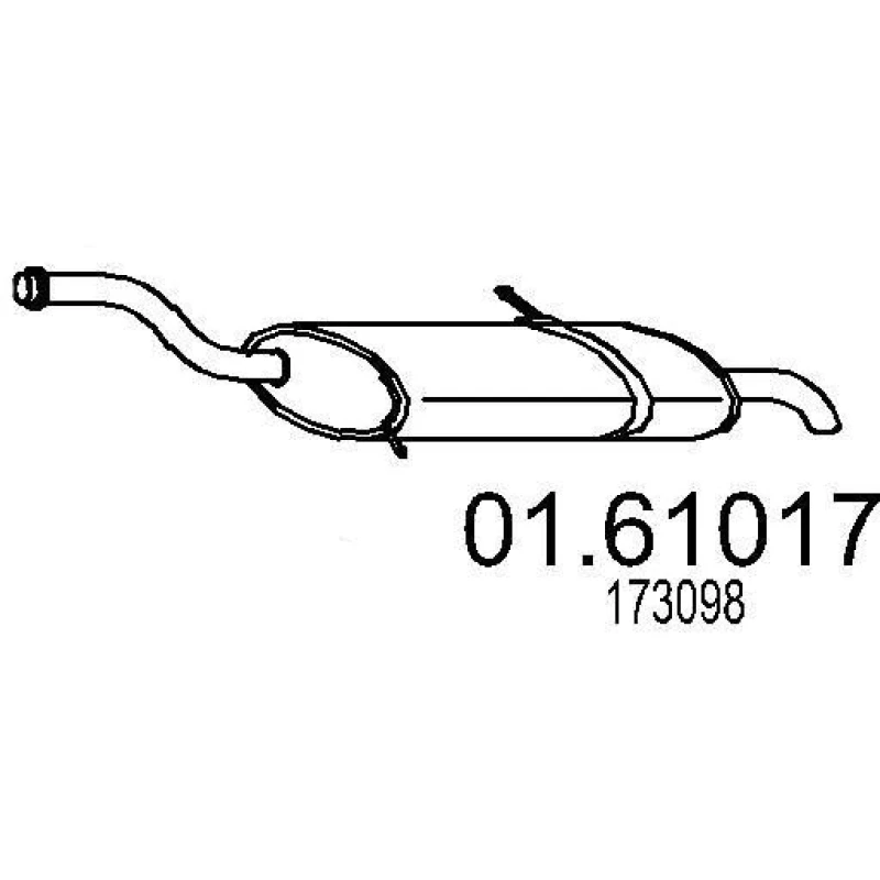Image of MTS 01.61017 Rear silencer End Silencer (3437)