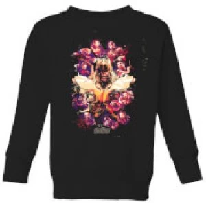 Image of Avengers Endgame Splatter Kids Sweatshirt - Black - 11-12 Years