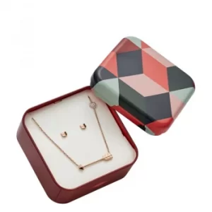 Image of Ladies Fossil Rose Gold Plated Vintage Motifs Gift Set