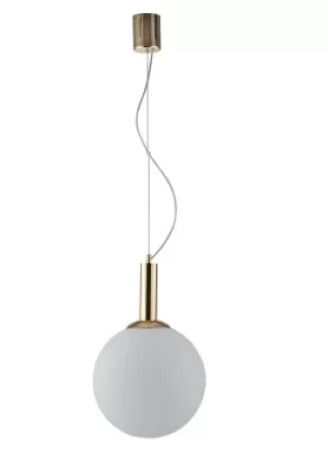 Image of Hera Globe Ceiling Pendant, Gold, Opal, E27
