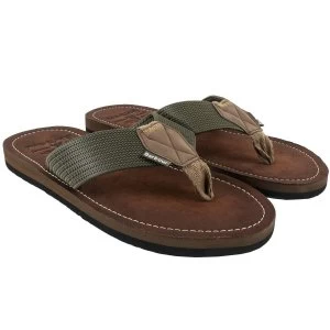 Image of Barbour Mens Toeman Beach Sandals Olive 10