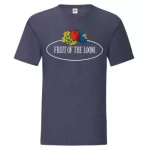 Image of Fruit of the Loom Mens Vintage Big Logo T-Shirt (L) (Vintage Navy Heather)