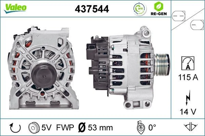 Image of Alternator VALEO 437544