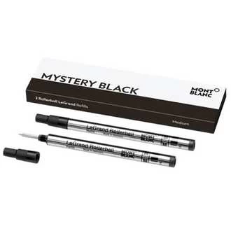 Image of Mont Blanc - 2 Rollerball Legrand Refills Broad Mystery Black - Rollerball Refill - Black