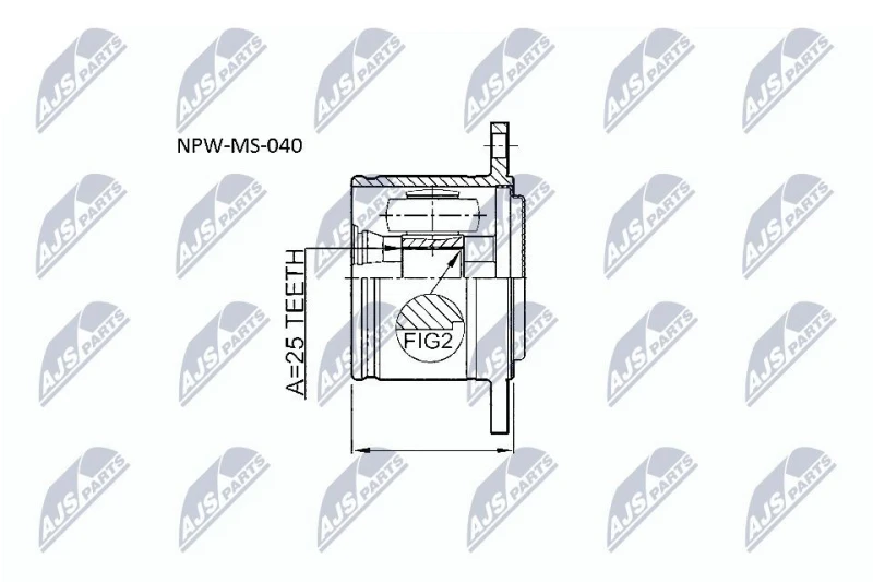 Image of NTY CV joint kit NTY NPW-MS-040