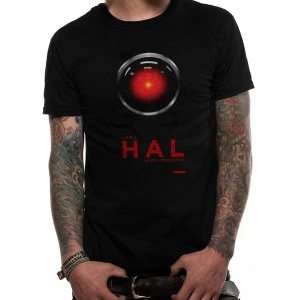 image of 2001 Space Odyssey - Unisex Small Hal 9000 T-Shirt (Black)