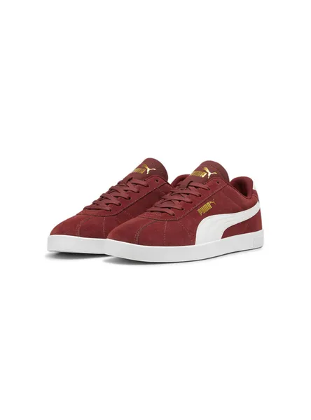 Image of Puma Men Intense Red/White Club Ii Era Sneakers 219673 Size UK 9