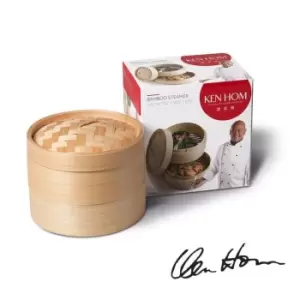 Image of Jamie Oliver Ken Hom 2-Tier Bamboo Steamer Baskets, 20cm