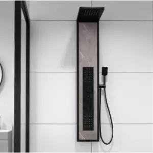 Image of Luni Grey Stone Effect Shower Tower
