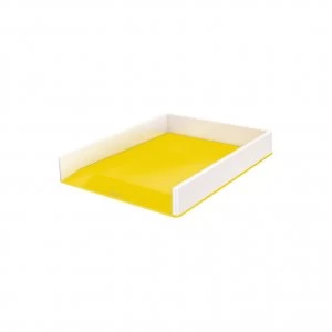 image of Leitz WOW Letter Tray Dual Colour WhiteYellow 53611016