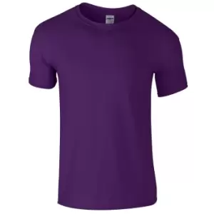 image of Gildan Mens Short Sleeve Soft-Style T-Shirt (XL) (Purple)