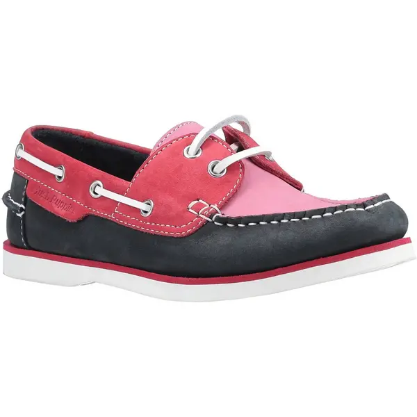 Image of Hush Puppies Womens Hattie Leather Boat Deck Sailing Shoes - UK 4