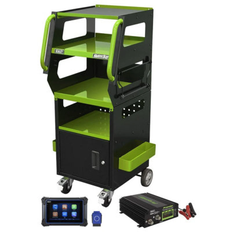 Image of Sealey Rolling Automotive Diagnostic Support Station Green SDS1G1