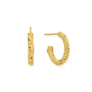 image of ChloBo Sterling Silver Gold Plated Entwined Passion Hoop Earrings