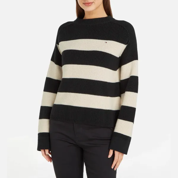 Image of Tommy Hilfiger Chunky Knit Cotton Jumper - L