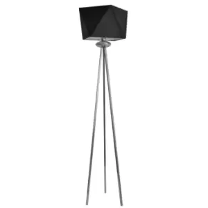 image of Adamant Tripod Floor Lamp Black, Silver 40cm