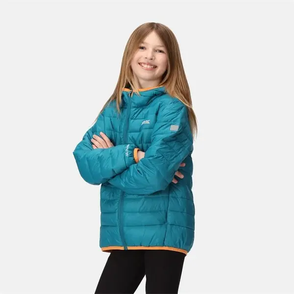 Image of Regatta Junior Hooded Marizion Padded Jacket - Gulfstream(Sea Haze) 13yrs
