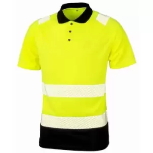 Result Genuine Recycled Mens Safety Polo Shirt (XXL-3XL) (Fluorescent Yellow) - Fluorescent Yellow