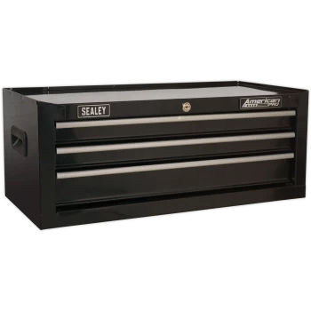 Image of Sealey American Pro 3 Drawer Mid Tool Chest Black