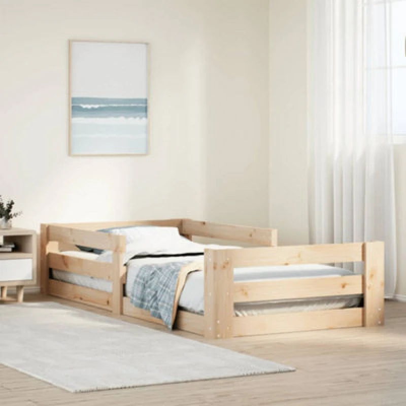 Image of VIDAXL Bed Frame without Mattress 90x190cm Single Solid Wood Pine Vidaxl 8721158397065