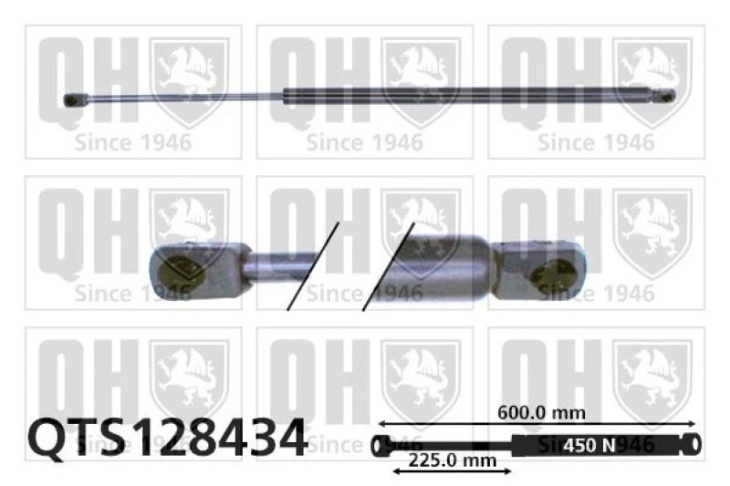 Image of QUINTON HAZELL Tailgate strut QUINTON HAZELL QTS128434