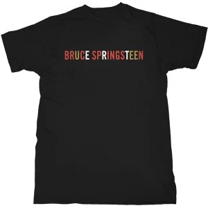 Image of Bruce Springsteen - Logo Mens Large T-Shirt - Black