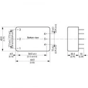 image of TracoPower TML 10112 PCB mount power supply module 12 V 833 mA 10 W