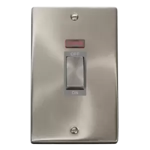 Image of Click Scolmore Deco Ingot 2 Gang 45A 2 Pole Neon Switch - VPSC503GY