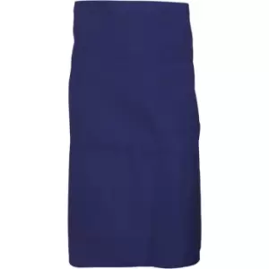 Image of Dennys Adults Unisex Catering Waist Apron With Pocket (Pack of 2) (One Size) (Navy Blue) - Navy Blue