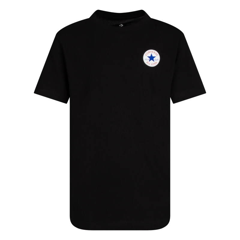 Image of Converse Kids Printed Regular Fit T-Shirt Black male 13-15 Yr