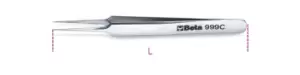 Image of Beta Tools 999C Acid/Magnetic Resistant Ext Slim Straight Spring Tweezers 110mm