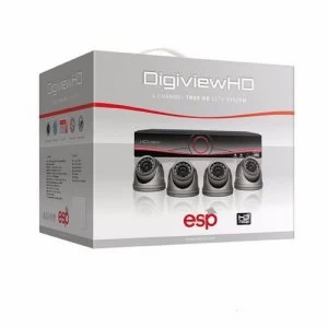 image of ESP 4 Channel Digiview AHD CCTV 4 Dome Camera Kit - 1TB