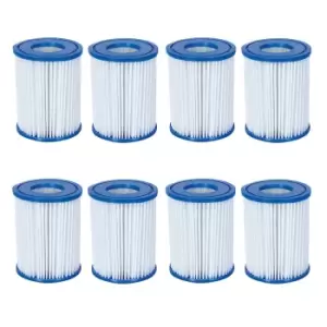Image of 8 x Bestway Type II / Type 2 Pool Filter Cartridge 10.5cm x 13.6cm