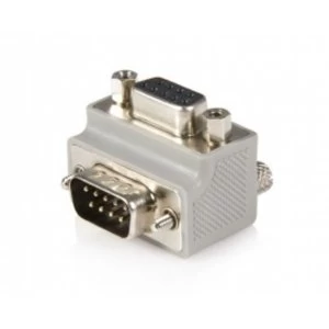 Image of Right Angle DB9 to DB9 Serial Cable Adapter Type 2 Male to Female