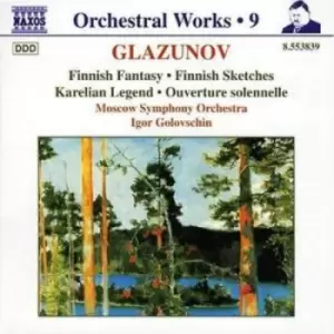 Image of Finnish Fantasy Finnish Sketches Golovschin Moscow So by Alexander Konstantinovich Glazunov CD Album