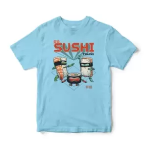 Image of Vincent Trinidad Unisex Adult Sushi Squad T-Shirt (M) (Light Blue)