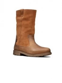 Image of Clarks Girls Astrol Rise Boots - Tan