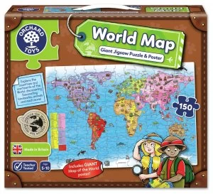 image of Orchard Toys World Map Puzzle and Poster