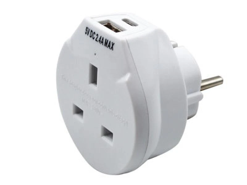 Image of Uni-Com Tm5Uc Travel Socket With USB Charger Unc68525