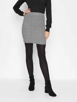 Image of Long Tall Sally Black Dogtooth Mini Skirt, Black, Size 10, Women