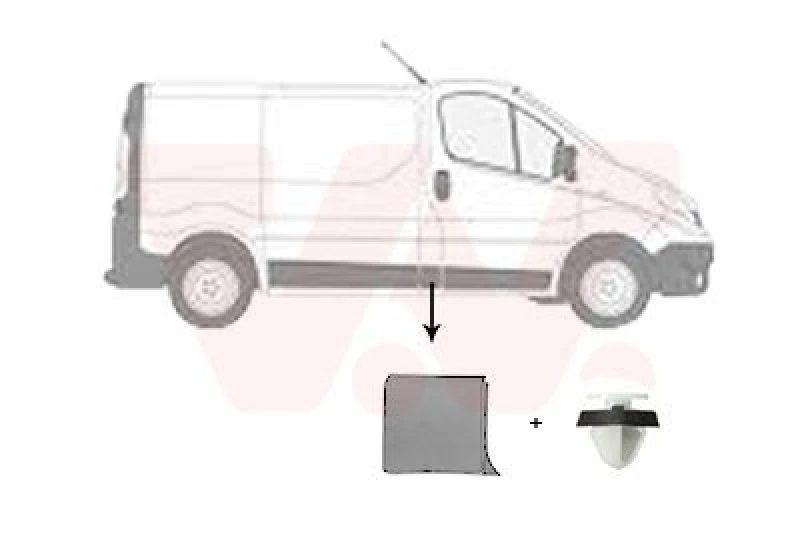Image of VAN WEZEL Trim / Protective Strip, sidewall VAN WEZEL 4396404