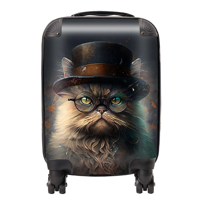 Image of Warren Reed Designer Persian Cat Splashart Suitcase - Small