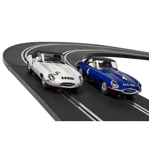 Image of Jaguar E-Type First Win 1961 Twin Pack Limited Edition 1:32 Scalextric Car