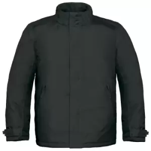 Image of B&C Mens Real+ Premium Windproof Thermo-Isolated Jacket (Waterproof PU Coating) (2XL) (Black)