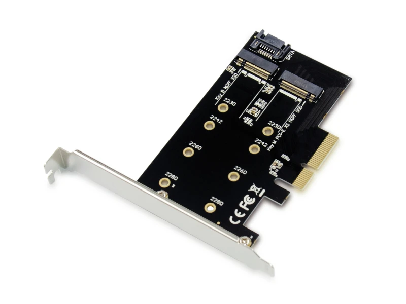 Image of Conceptronic EMRICK 2-in-1 M.2 SSD PCIe Adapter SATA AHCI NVMe