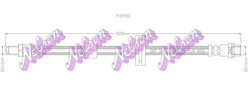 Image of Brake hose KAWE H3950