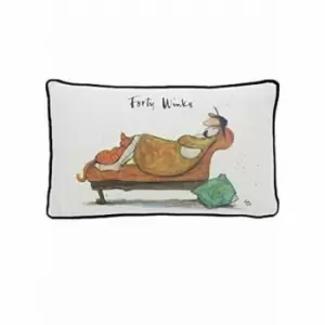 Image of Sam Toft Forty Winks Feather Filled Cushion (One Size) (White)